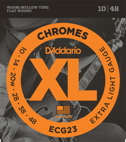 D'Addario ECG23 Chromes Extra Light 10-48 Flatwound