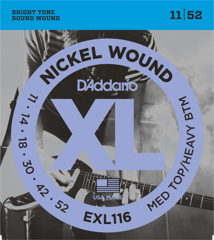 D'Addario EXL116 Electric Guitar Strings Med/Heavy 11-52