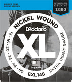 D'Addario EXL148 Extra Heavy 12-60 Electric Guitar Strings