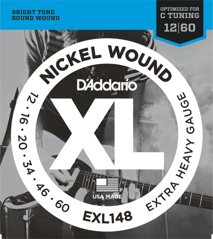 D'Addario EXL148 Extra Heavy 12-60 Electric Guitar Strings