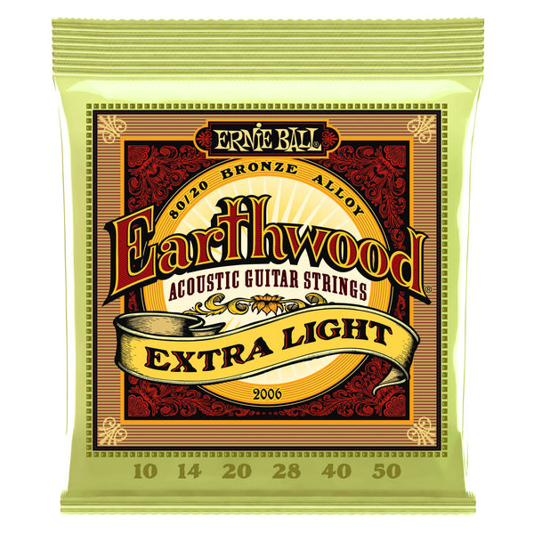 Ernie Ball 2006 Earthwood 80/20 Acoustic Strings Extra Light 10-50
