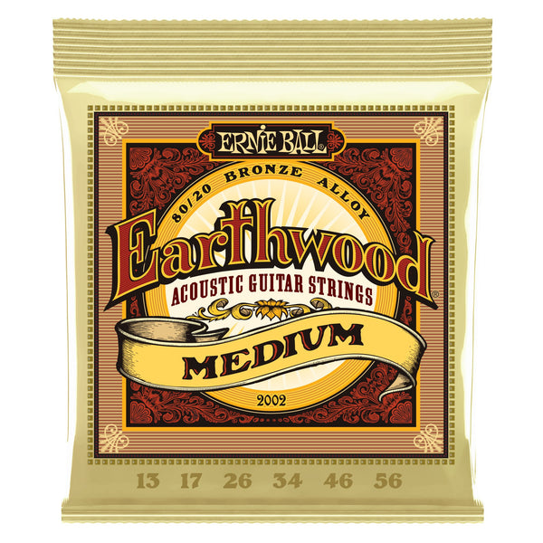 Ernie Ball 2002 Earthwood 80/20 Acoustic Strings Medium 13-56