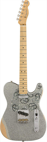 Fender Brad Paisley Road Worn Telecaster Silver Sparkle