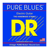 DR Pure Blues Pure Nickel Electric Guitar Strings, 10-46 Medium