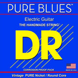 DR Pure Blues Pure Nickel Electric Guitar Strings, 10-46 Medium