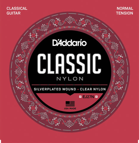 D'Addario EJ27N Student Classical Normal Tension Full Size Guitar Strings