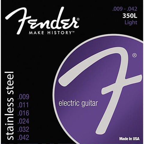 Fender 350L Stainless Steel Ball End Guitar Strings 9-42