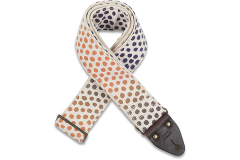 Original Fuzz Silkscreen Guitar Strap Purple & Orange Dots